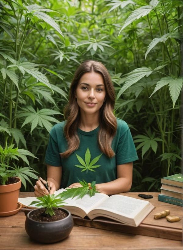 a group of people working on a big table on their laptops, headphones, water bottles
